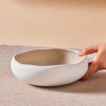 Karaca Earth Collection New Cupid Salad Bowl, 23cm, Beige White