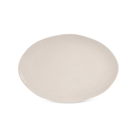 Karaca Earth Collection New Cupid Large Serving Platters, 36cm, Beige White