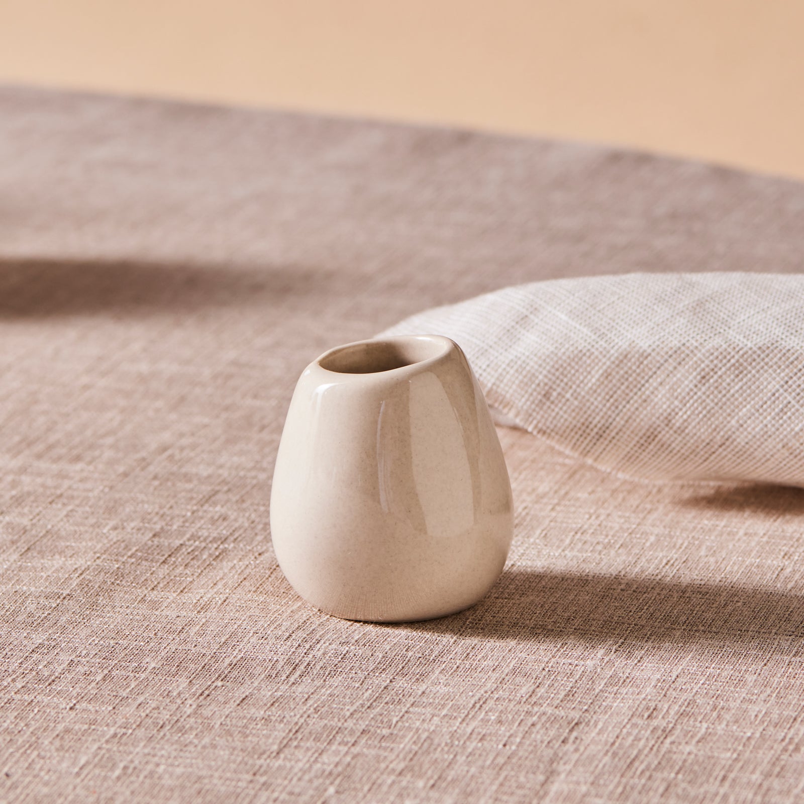 Karaca Earth Collection New Cupid Reactive Glaze Toothpick Holder, 5cm, Beige White