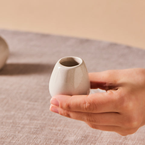 Karaca Earth Collection New Cupid Reactive Glaze Toothpick Holder, 5cm, Beige White