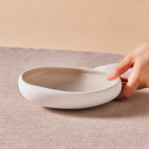 Karaca Earth Collection New Cupid Pasta Bowl, 21cm, Beige White