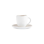 Karaca Earth Collection New Cupid Reactive Glaze Espresso Turkish Coffee Cup Set, 90ml, Single Person, Beige White