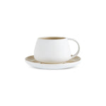 Karaca Earth Collection New Cupid 2-Piece Reactive Glaze Tea Set, 300ml, Beige White