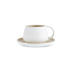 Karaca Earth Collection New Cupid 2-Piece Reactive Glaze Tea Set, 300ml, Single Person, Beige White