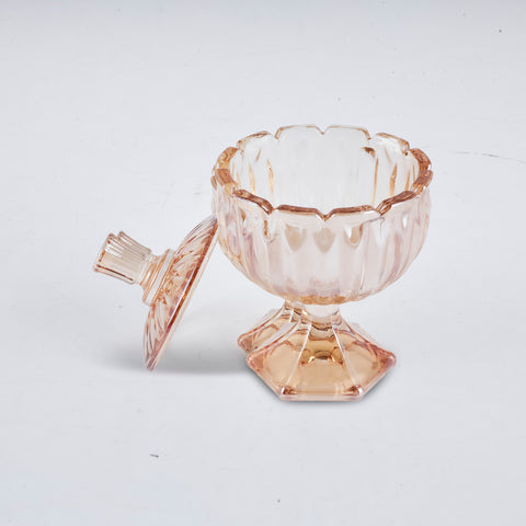 Karaca Jerry Glass Turkish Delight Bowl, Amber