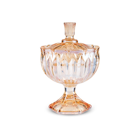 Karaca Louis Glass Turkish Delight Bowl, Amber