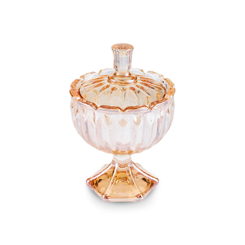 Karaca Louis Glass Turkish Delight Bowl, Amber