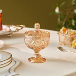 Karaca Louis Glass Turkish Delight Bowl, Amber