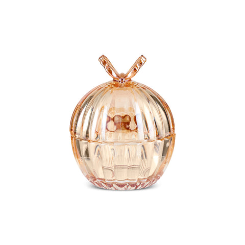 Karaca Butterfly Glass Turkish Delight Bowl, Amber