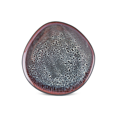 Karaca Earth Collection New Galactic Reactive Glaze Dinner Plate, 27cm, Black