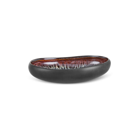 Karaca Earth Collection New Galactic Reactive Glaze Dessert/Side Plate, 22cm, Black