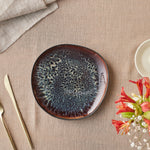 Karaca Earth Collection New Galactic Reactive Glaze Dessert/Side Plate, 22cm, Black