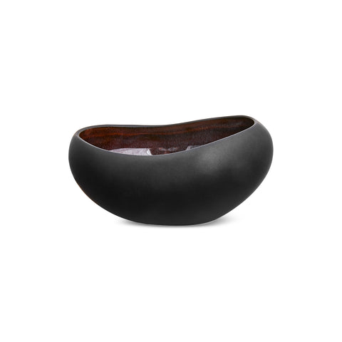 Karaca Earth Collection New Galactic Reactive Glaze Cereal/Soup Bowl, 15cm, Black