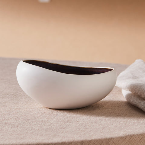 Karaca Earth Collection New Galactic Reactive Glaze Cereal/Soup Bowl, 15cm, White