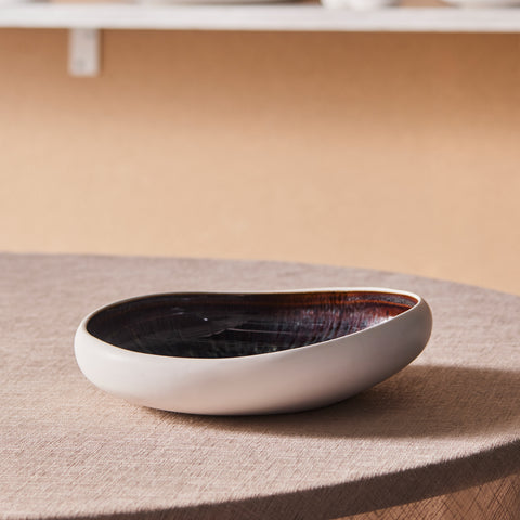 Karaca Earth Collection New Galactic Reactive Glaze Salad Bowl, 23cm, White