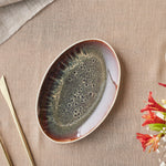 Karaca Earth Collection New Galactic Reactive Glaze Serving Platter, 24cm, White