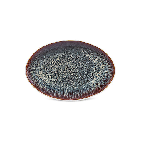 Karaca Earth Collection New Galactic Reactive Glaze Serving Platter, 30cm, White