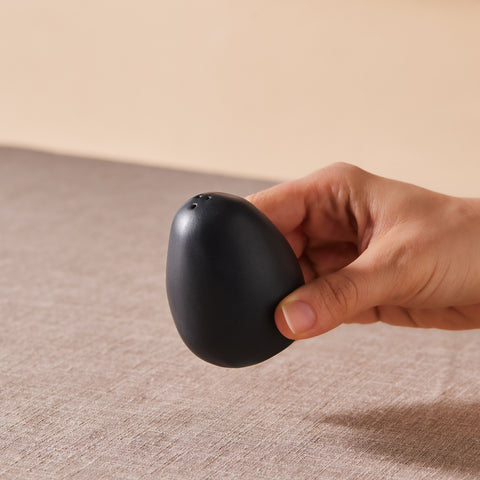 Karaca Earth Collection New Galactic Reactive Glaze Salt Shaker, 7cm, Black