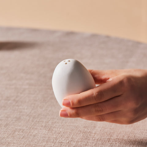 Karaca Earth Collection New Galactic Reactive Glaze Salt Shaker, 7cm, White