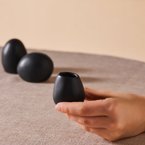 Karaca Earth Collection New Galactic Reactive Glaze Toothpick Holder, 5cm, Black