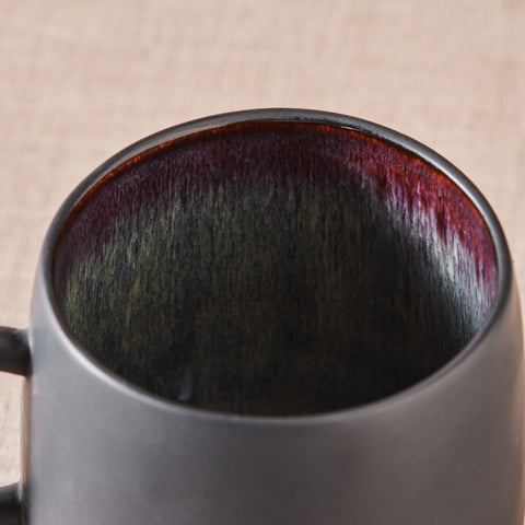 Karaca Earth Collection New Galactic Reactive Glaze Mug, 400ml, Black