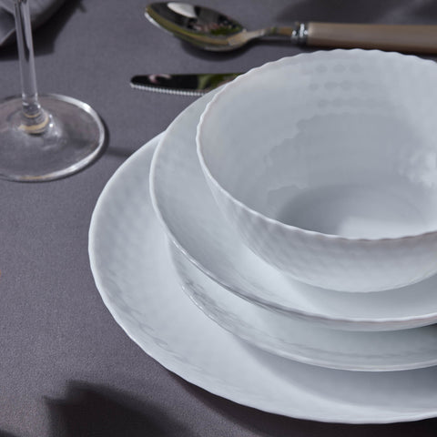 Bone China Diamond Dinner Set Karaca Diamond 24-Piece Glass Dinner