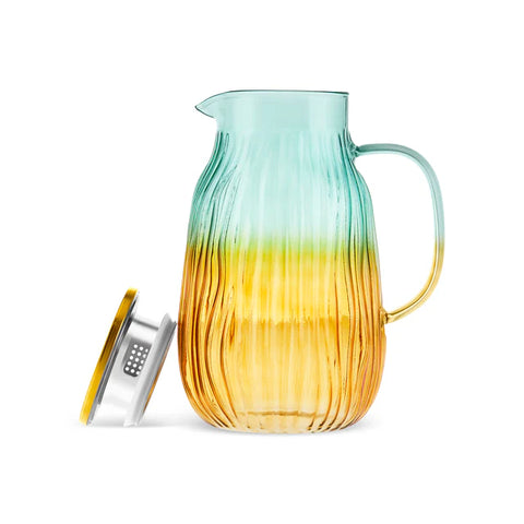 Karaca Jolie 7-Piece Tumbler Glass Set, Yellow Green