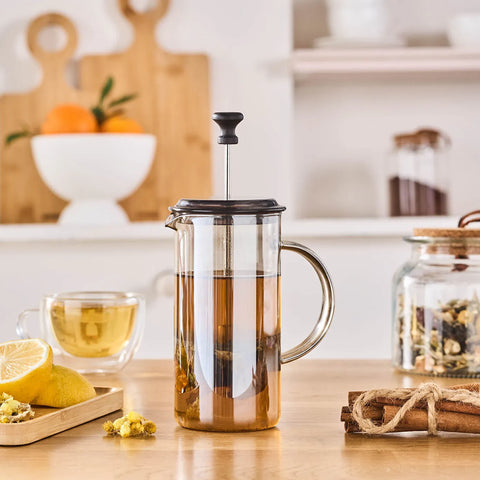 Karaca Alina Glass French Press, 350ml, Grey