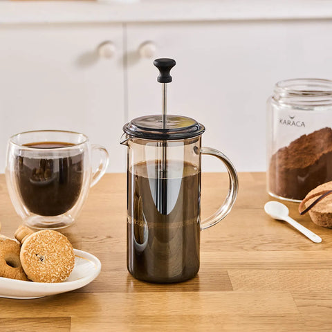 Karaca Alina Glass French Press, 350ml, Grey