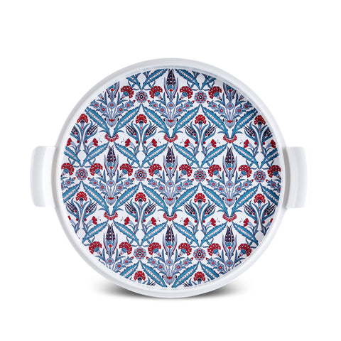 Karaca Ebru Cake Dome with Stand, 35cm, Multi