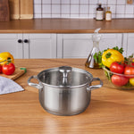 Karaca Elite Stainless Steel Induction Stock Pot & Lid, 20cm, Silver