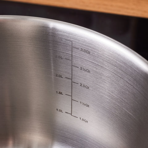 Karaca Elite Stainless Steel Induction Stock Pot & Lid, 20cm, Silver