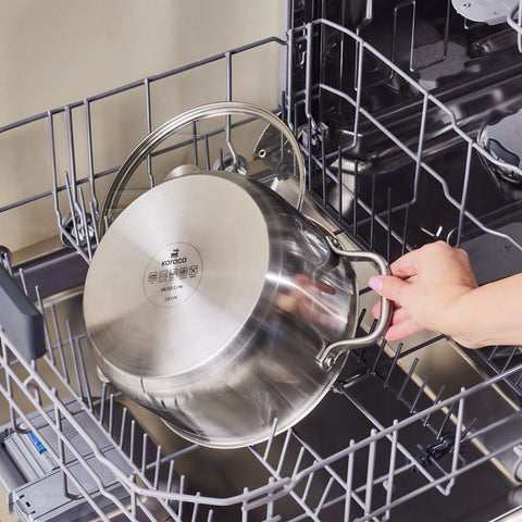 Karaca Elite Stainless Steel Induction Stock Pot & Lid, 22cm, Silver