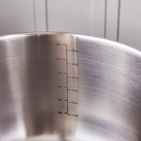 Karaca Elite Stainless Steel Induction Stock Pot & Lid, 26cm, Silver