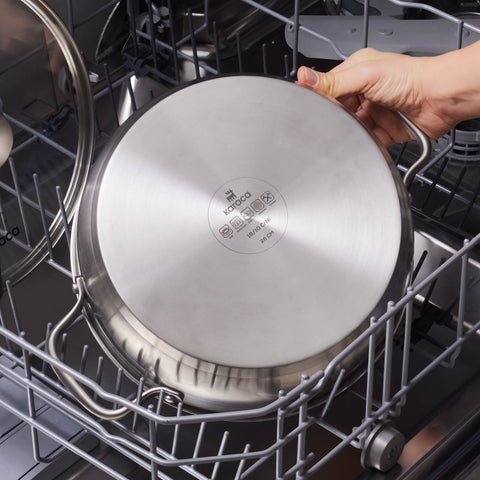 Karaca Elite Stainless Steel Induction Shallow Casserole & Lid, 26cm, Silver