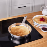 Karaca Elite Stainless Steel Induction Frying Pan, 24cm, Silver