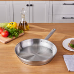 Karaca Elite Stainless Steel Induction Frying Pan, 30cm, Silver