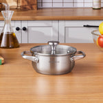 Karaca Elite Stainless Steel Induction Shallow Casserole & Lid 16cm