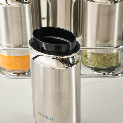 Karaca Stellum 6-Piece Spice Jar Set, Inox