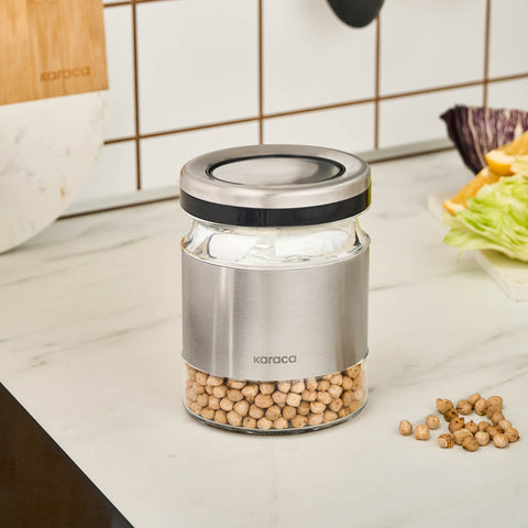 Karaca Stellum Storage Jar, Small, Inox