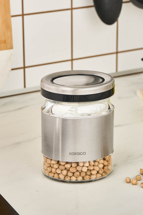 Karaca Stellum Storage Jar, Small, Inox