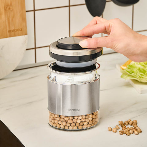Karaca Stellum Storage Jar, Small, Inox