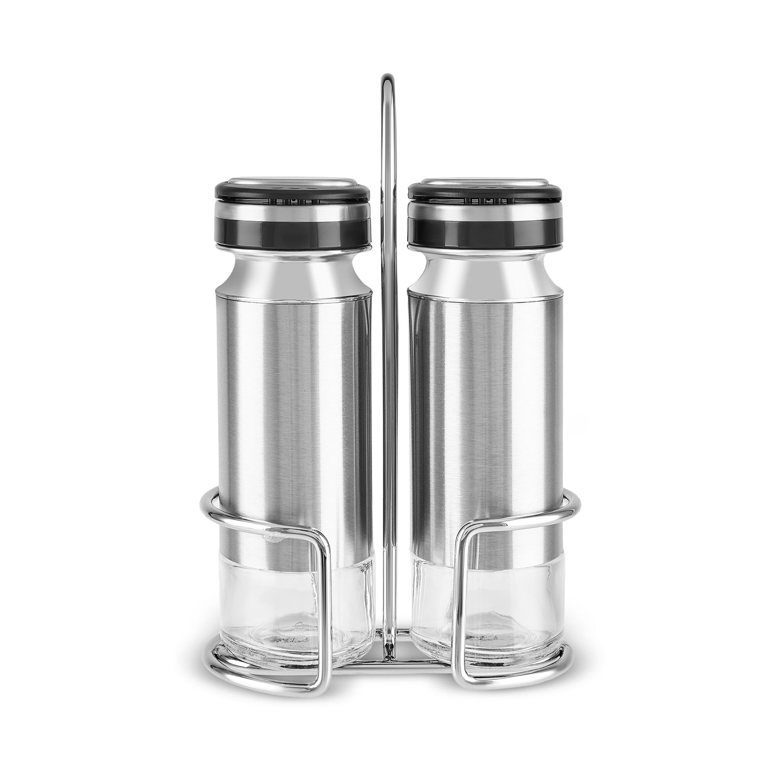 Karaca Stellum 3-Piece Glass Salt and Pepper Shaker, Inox
