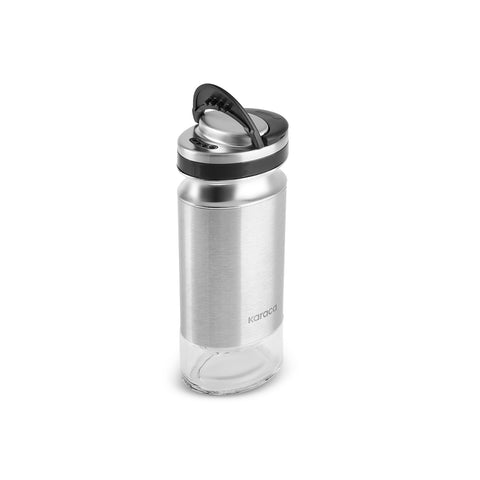 Karaca Stellum 3-Piece Glass Salt and Pepper Shaker, Inox