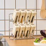 Karaca Luminous 9-Piece Porcelain Spice Jar Set, Cream