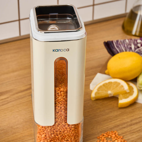 Karaca Luminous Storage Jar, 1210ml, Cream