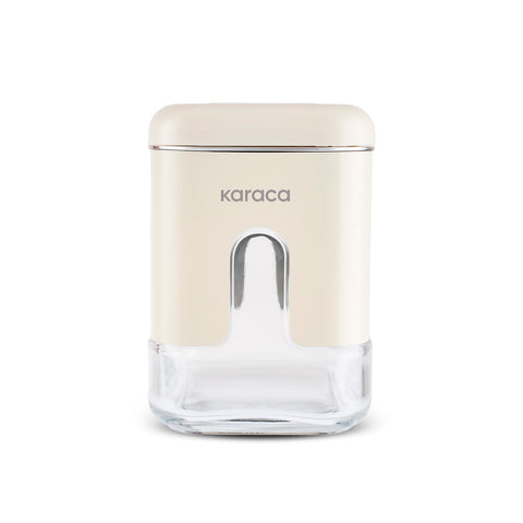 Karaca Luminous Storage Jar, 480ml, Cream