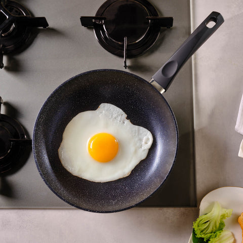 Karaca Aqua Granite Non-Stick Induction Frying Pan, 26cm, Blue