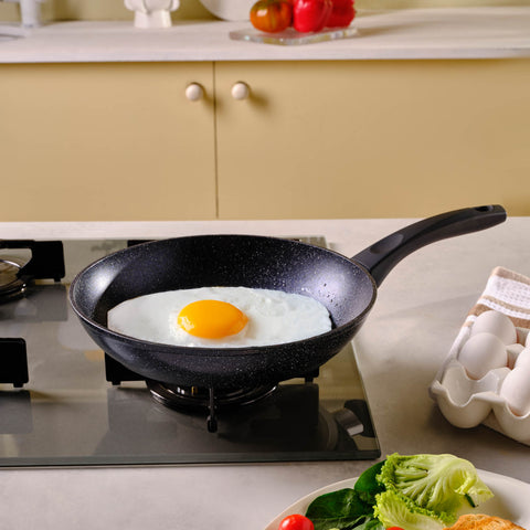 Karaca Aqua Granite Non-Stick Induction Frying Pan, 26cm, Blue