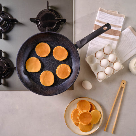 Karaca Aqua Granite Non-Stick Induction Frying Pan, 30cm, Blue